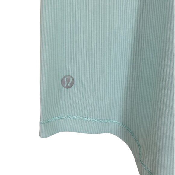 Lululemon Long Sleeve Green Stripe Diamond Sheer Pullover XS Sheer Top - Picture 3 of 5